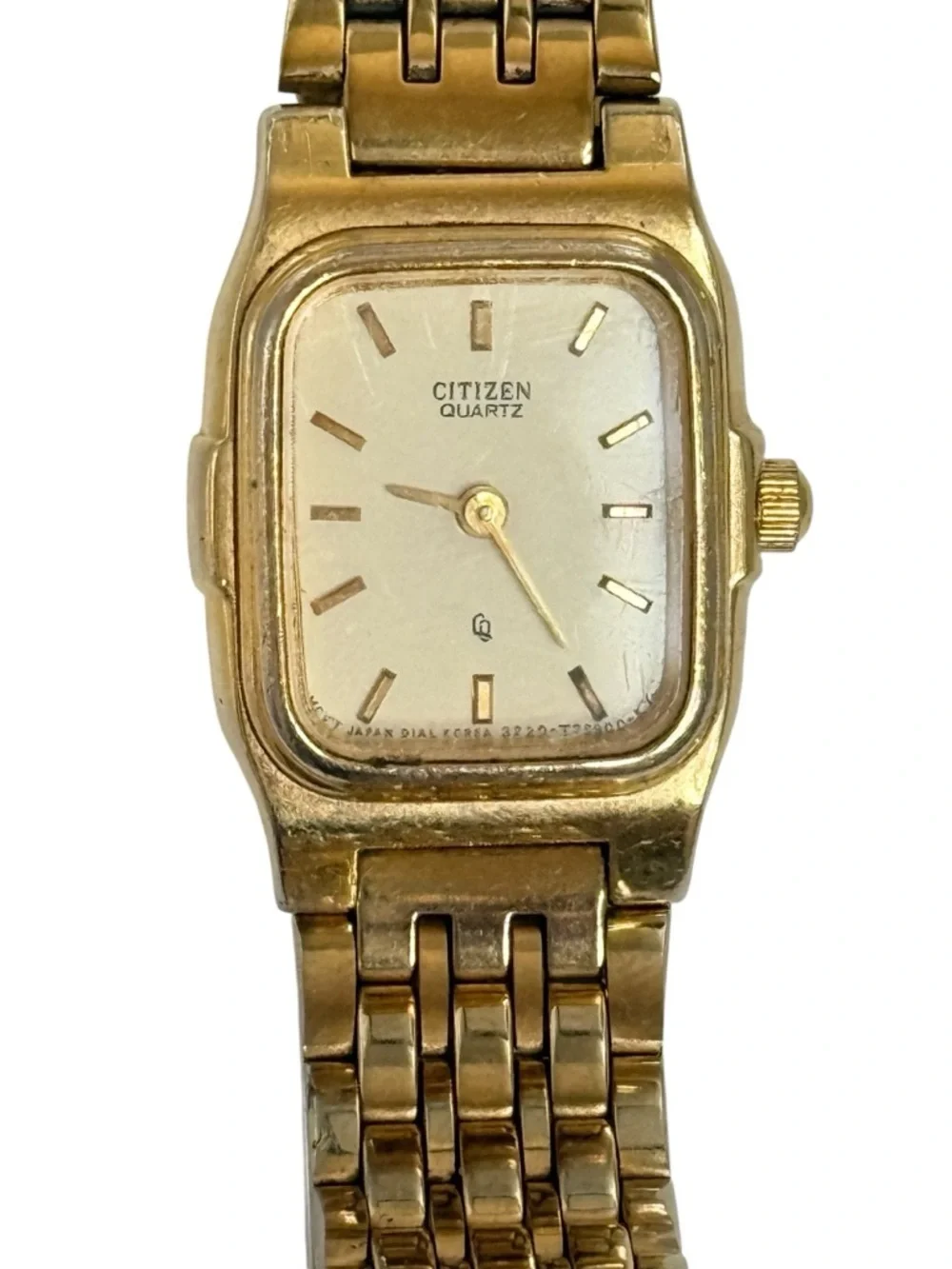 Citizen tank Quartz Gold Tone Rectangular Watch 7070090 18mm Dial Rectangle